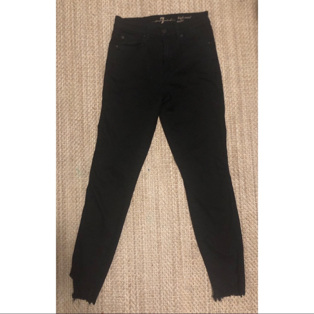 7 for all Mankind Black Skinny Jean